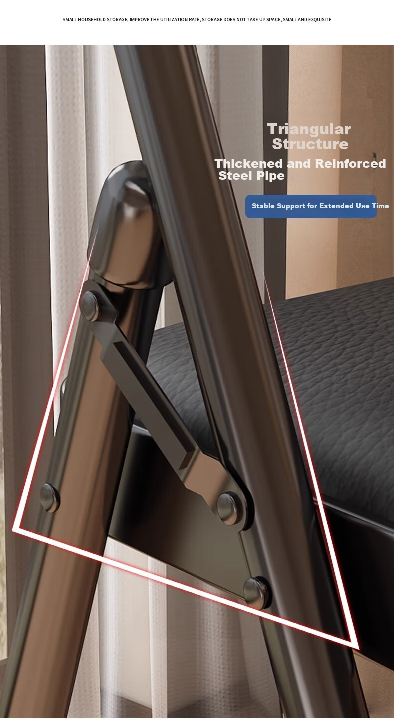 Qiyinge Folding Chair Stool Computer Chair Office Backrest Dining Chair Study Chair Portable Home Conference Training Mahjong Chair 8