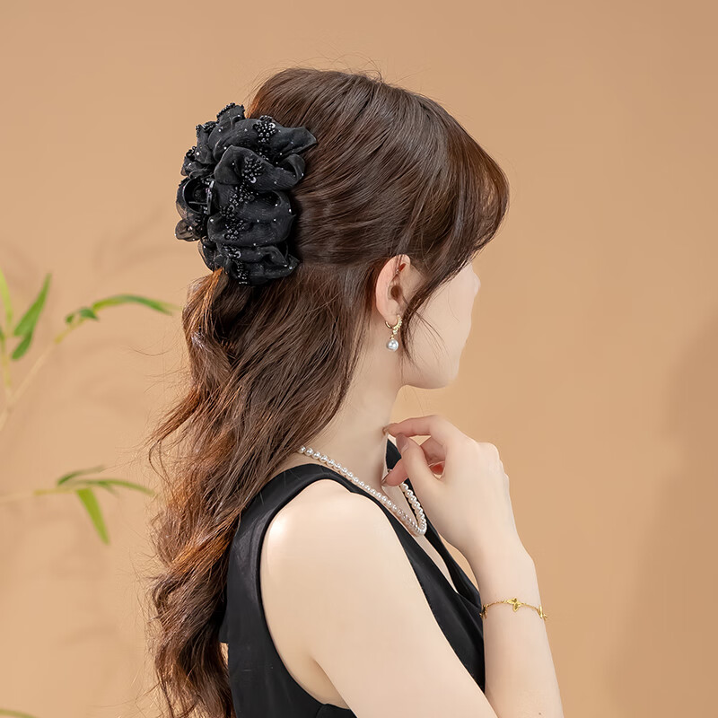 CHIMERA 3D Wrinkled Beaded Hair Claw Clip for Full Back Hair Volume Hairpin Women's Birthday Gift