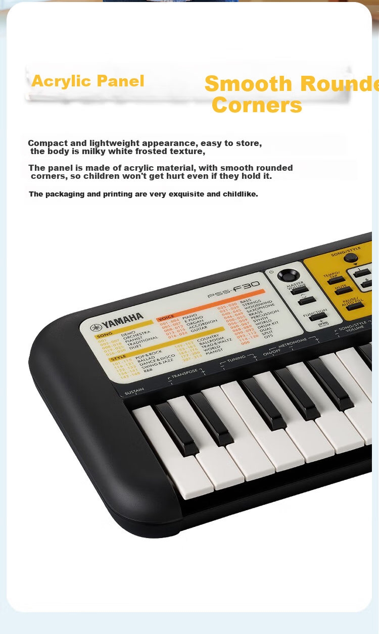 YAMAHA Electronic Keyboard PSS-F30, Children's Toy with 37 Keys, Musical Instrument for Toddlers And Early Educatio 6
