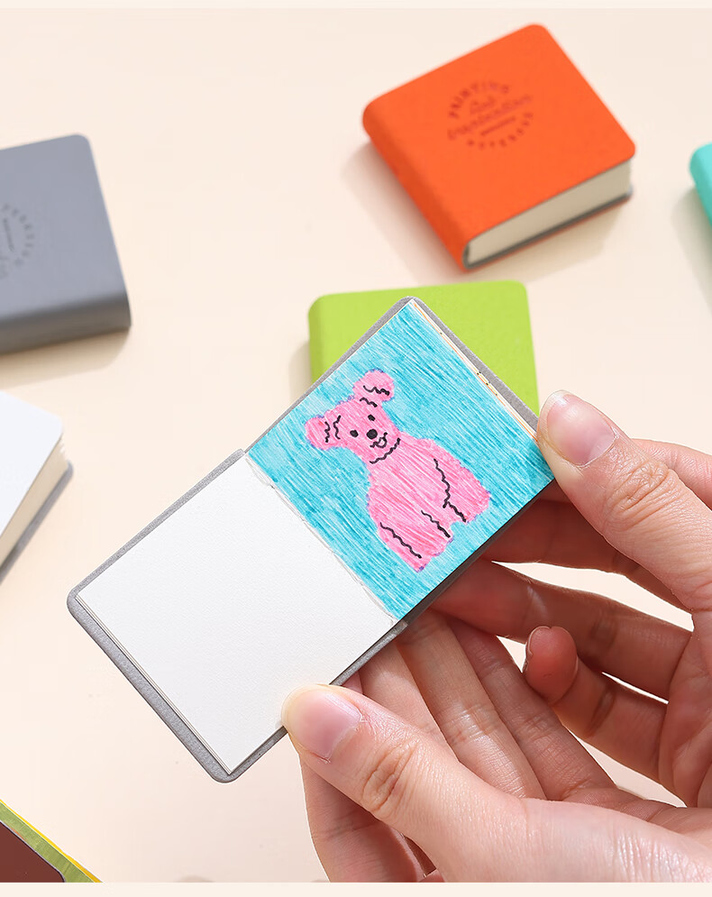 DiLe Mini Cute Flip Sketchbook Portable Pocket Blank Notebook Journal Sketchpad 48 Sheets 3pcs/Box LG-24618 Vintage Colors 10