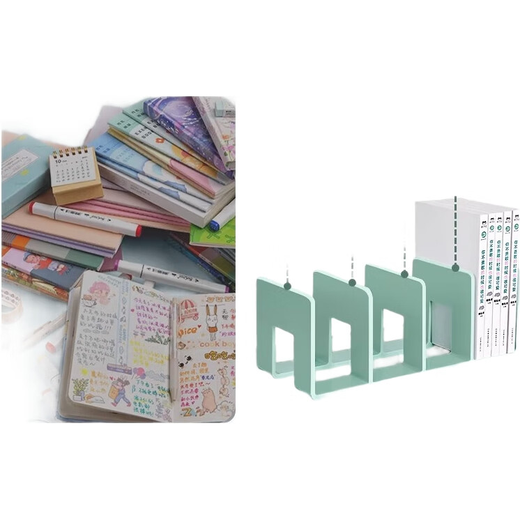 Подставка для книг Shuxing, настольная, для студентов, фиксированная, 4 секции, прозрачная