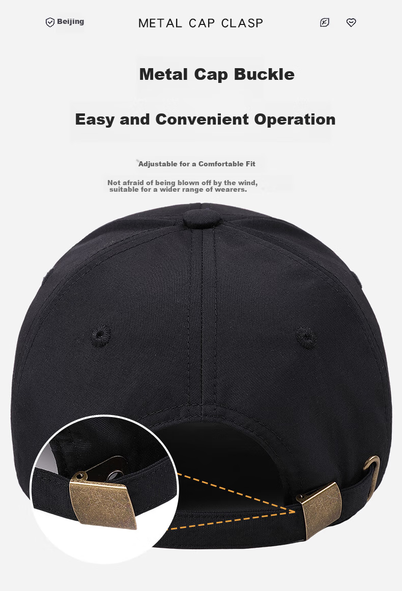 Denssyne Non-Fading Hard Brim Hat for Men, All-Season Outdoor Versatile Sun Protection Baseball Cap, Authentic Brand High-Quality Peaked Cap 6