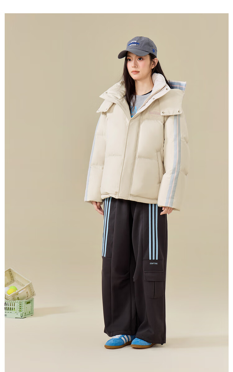 SNOWFLYING 2025 Autumn New Unisex Couple Short Hooded Down Jacket Energetic Sporty Youth Puffer Trend 7