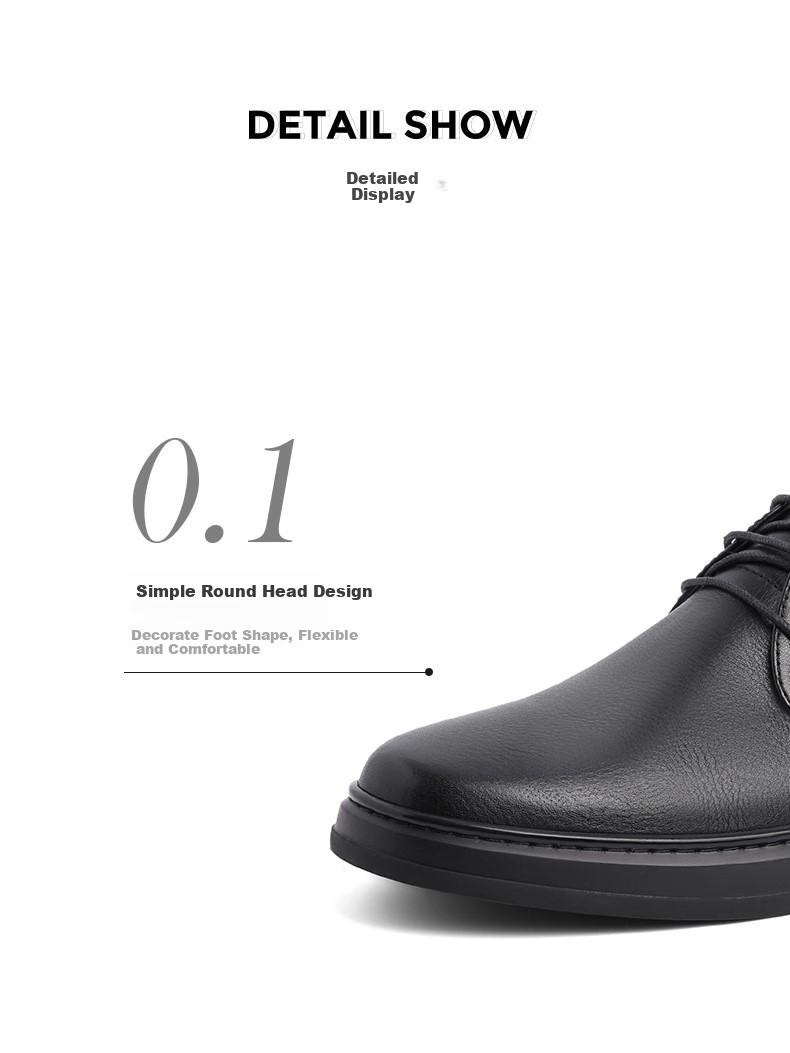 Belle Men's Shoes, Spring And Summer Cowhide Leather Breathable Business Casual Leather Shoes 7GM01, Black-Punched, Size 43 10