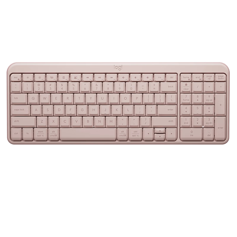Logitech K251 Enterprise Bluetooth Wireless Office Keyboard for Laptops, Phones, Macs, Tablets And IPads, 99-Key Digital Keyboard, Zhu Yu Pink [Order Bonus]