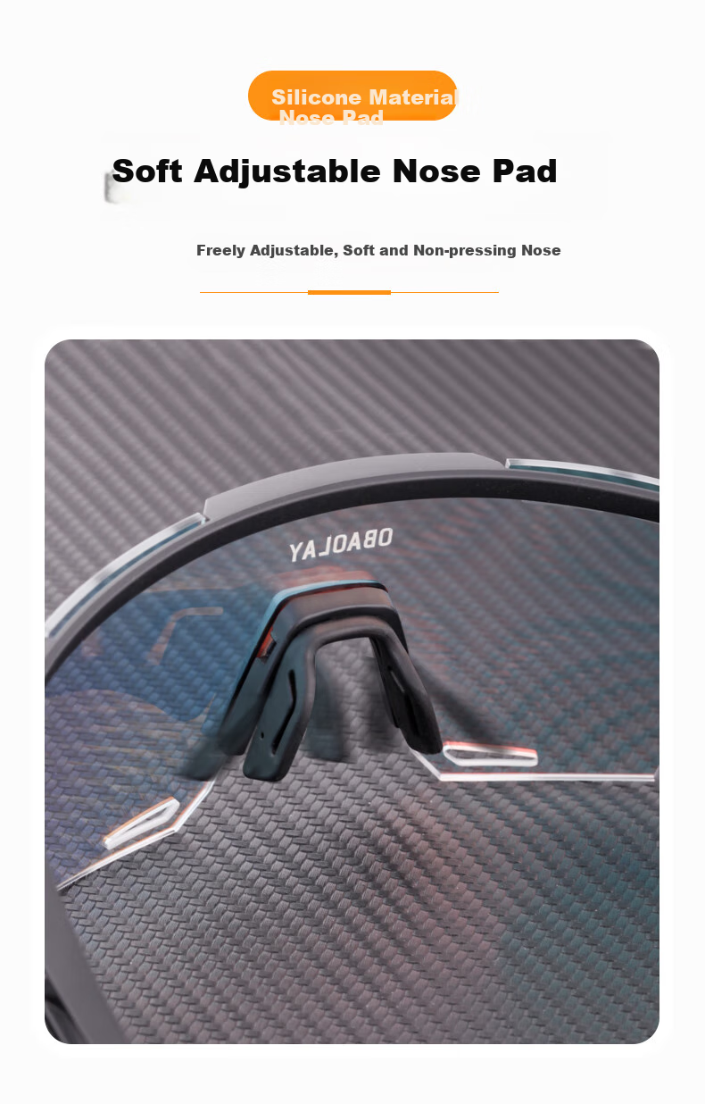 OBAOLAY Cycling Glasses with Photochromic Lenses, Myopia-Resistant Running Glasses, Windproof Professional Sports Goggles 7