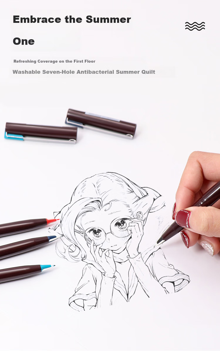 Pentel JM20-BE Duck-Billed Pen, Drawing Pen, Comic Pen, Sketch Pen, Quick-Drawing Pen, Outlining Pen, Business Signature Pen, Red 3