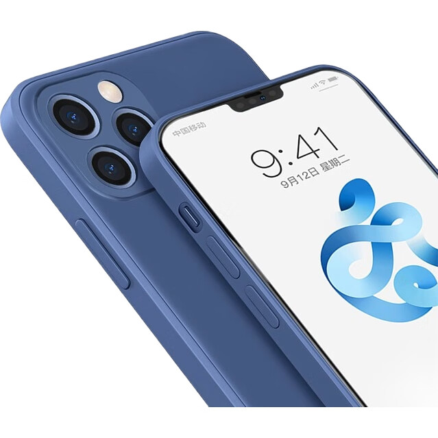 Чехол PISEN для iPhone 13, гибкий, из жидкого силикона, защита от падений, противоударный, ультратонкий, синий