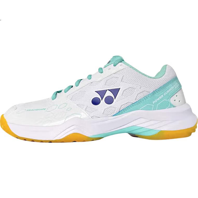Кроссовки для бадминтона Yonex SHB101CR, унисекс, белые с мятным, размер 39