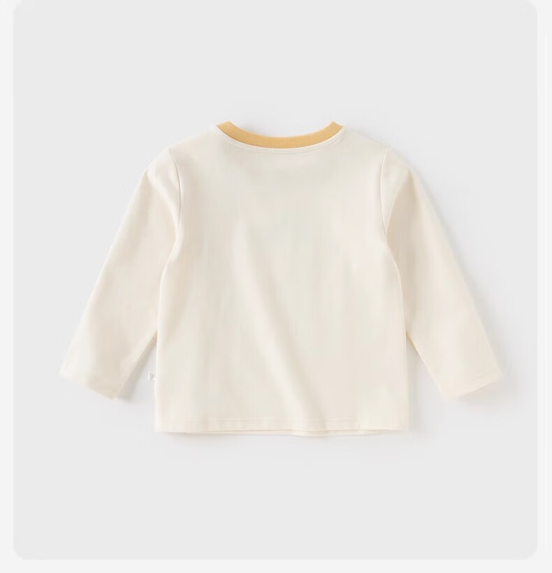 DAVE & BELLA Boys' Antibacterial T-Shirt, Girls' Long-Sleeve Undershirt, Autumn Children's Clothing, Baby Top 1