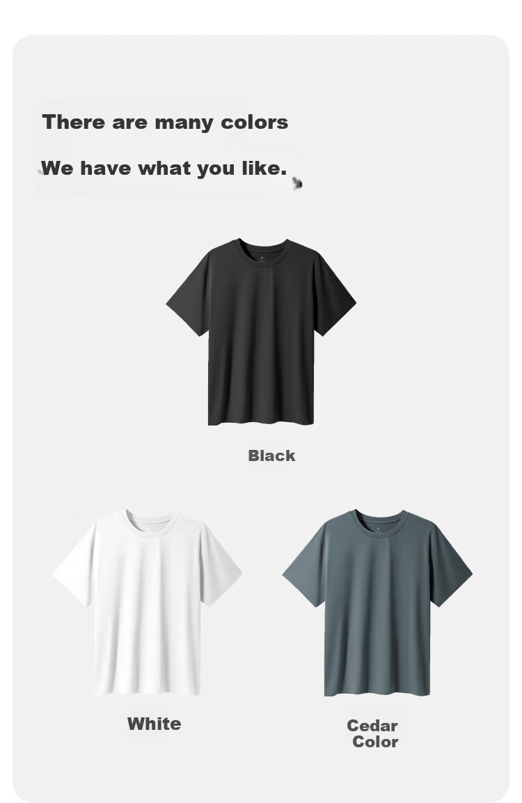 MiiOW Men's T-Shirt, Modal Ice Silk Cool-Feeling Short Sleeve Round Neck, Summer Thin Sweat-Absorbing Breathable Casual Undershirt 5
