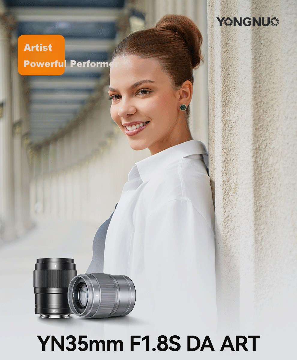 YONGNUO YN35mm F1.8S Sony E-Mount Standard Prime Lens, Compatible with ZV-E10 A6000 And Other Sony Cameras, Black Shell 1