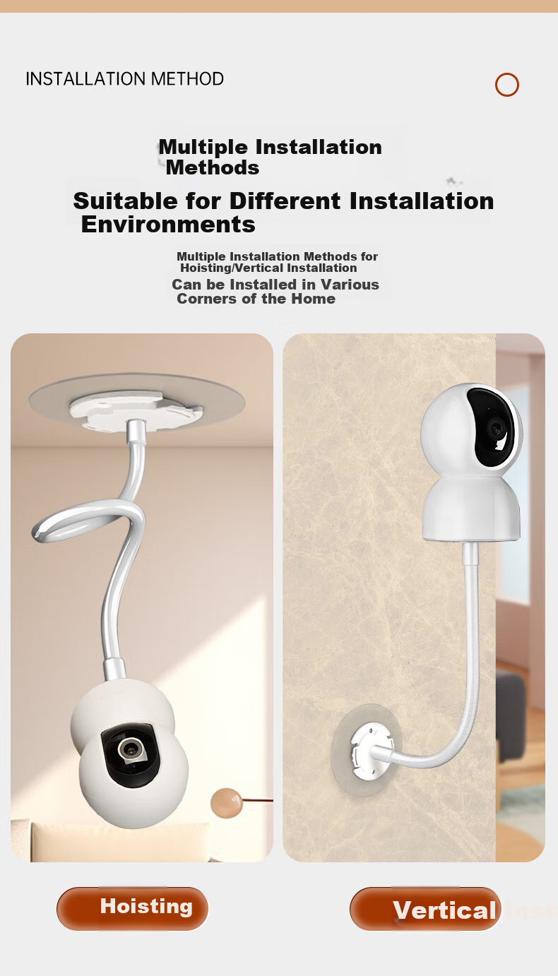 Yingqian Suitable for Yingshi Camera Bracket, No Drilling Required, C6C/h6c/c7/C6WI/h6/H7C/cp1/xp1 Surveillance Camera Wall-Mounted Fixed Soft Tube Bracket 5