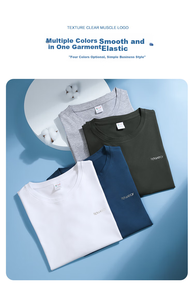 Hodo Men's Undershirt T-Shirt, Summer Short Sleeve, 100% Cotton, Comfortable And Breathable, for Outer Wear Or As Undershirt, Glacier White, Size 170 6