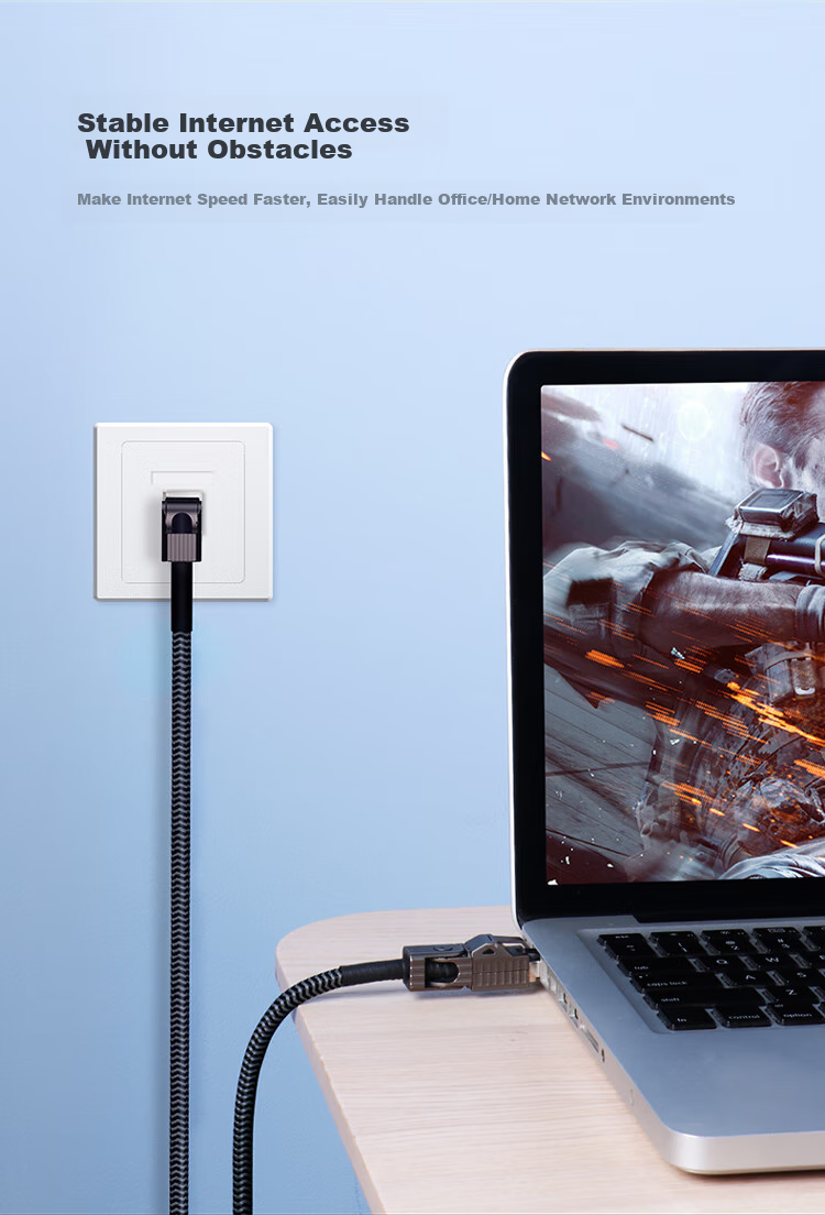 Haibeisi CAT8 Ethernet Cable, Category 8 Gaming Grade Pure Copper Dual Shielded High-Speed Network Patch Cord, 8-Core Twisted Pair, Ready-Made for Live Streaming, Home, PC, Broadband Connection 5