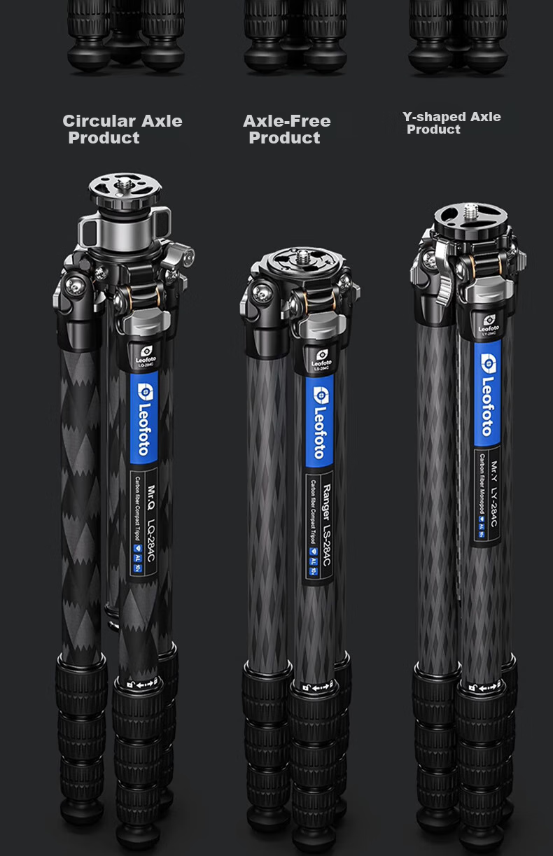 Leofoto Tripod, Hydrogen Series Professional Portable Carbon Fiber DSLR Camera Photography And Videography Tripod with Center Column, Compact Tripod LY-284C (Single Tripod) 9