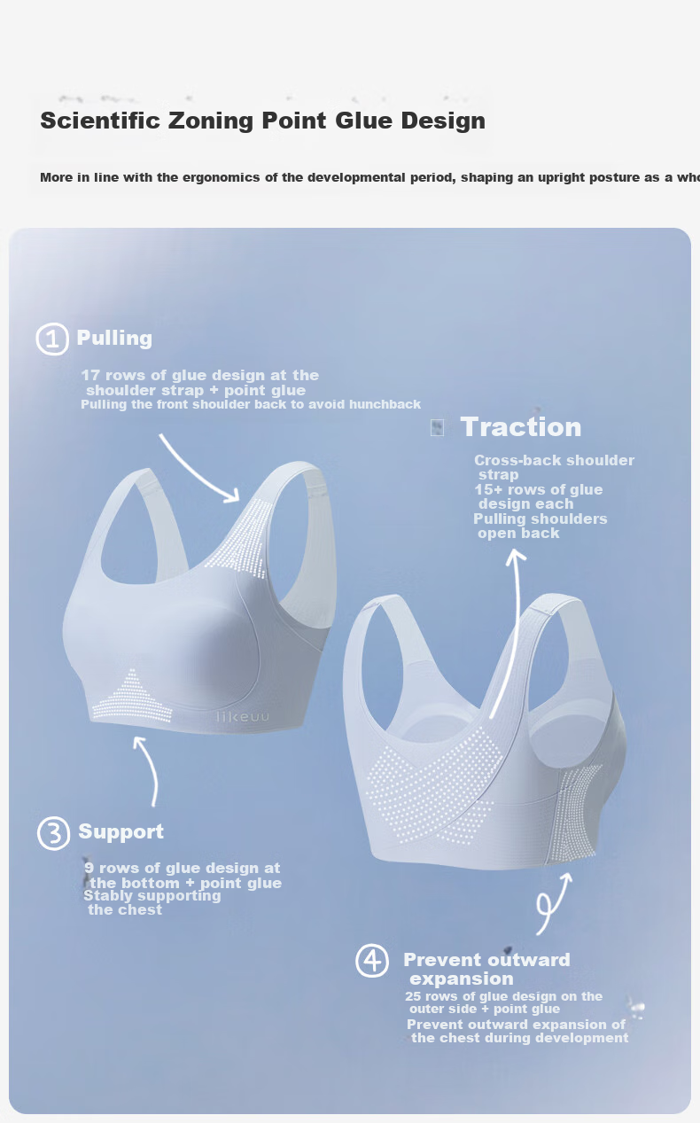 Likeuu Girls' Underwear by Ubras - Adolescent Student Development Children's Underwear with Posture Correction and Skin-Friendly Fabric 8