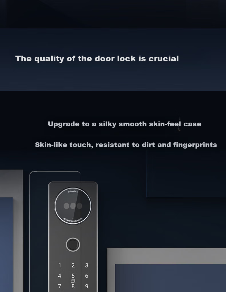 Haier Smart Door Lock P30 Facial Recognition Version Electronic Lock Password Door Lock Entry Door Anti-Theft Door Home Fingerprint Lock 2