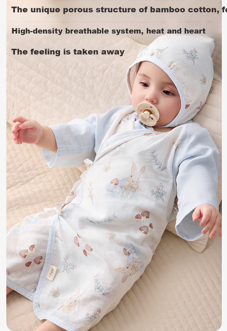 Shiyuejiejing Baby Summer Thin Gauze Romper, Unisex Infant Onesie Bodysuit 13