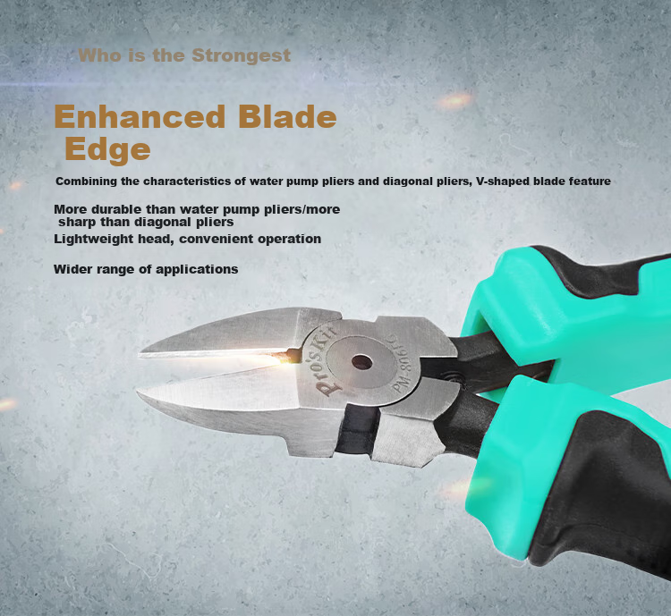 Pro'sKit PM-806FG Precision Diagonal Cutting Pliers, Two-Color Handle Diagonal Pliers 1