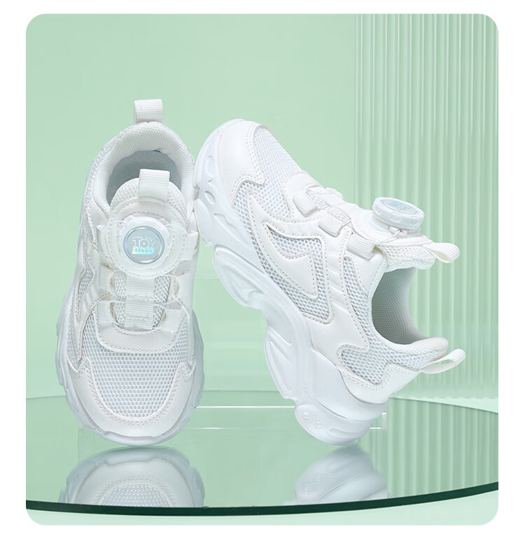 Disney Kids Running Shoes Boys and Girls Spring Autumn Outdoor White Breathable Sports Shoes Size 28 11