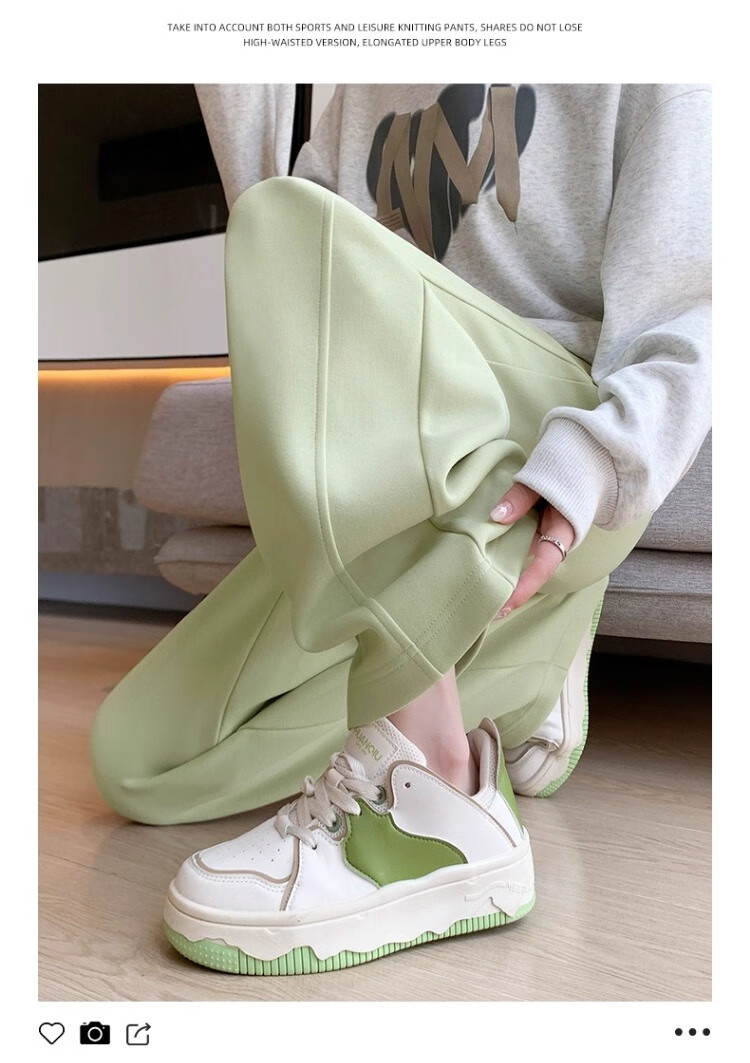 Huili Black Pants for Women, 2026 New Spring And Autumn Style, Loose-Fitting Sweatpants, Slimming Casual Pants, Wide-Leg Straight Trousers for Petite Figures 8