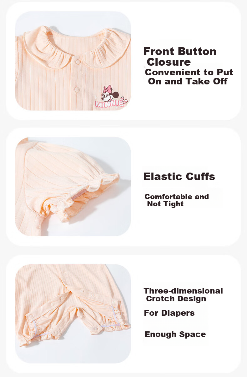Disney Girls' Fashion Casual Romper Jumpsuit Summer New Style, Light Purple, 90cm 8