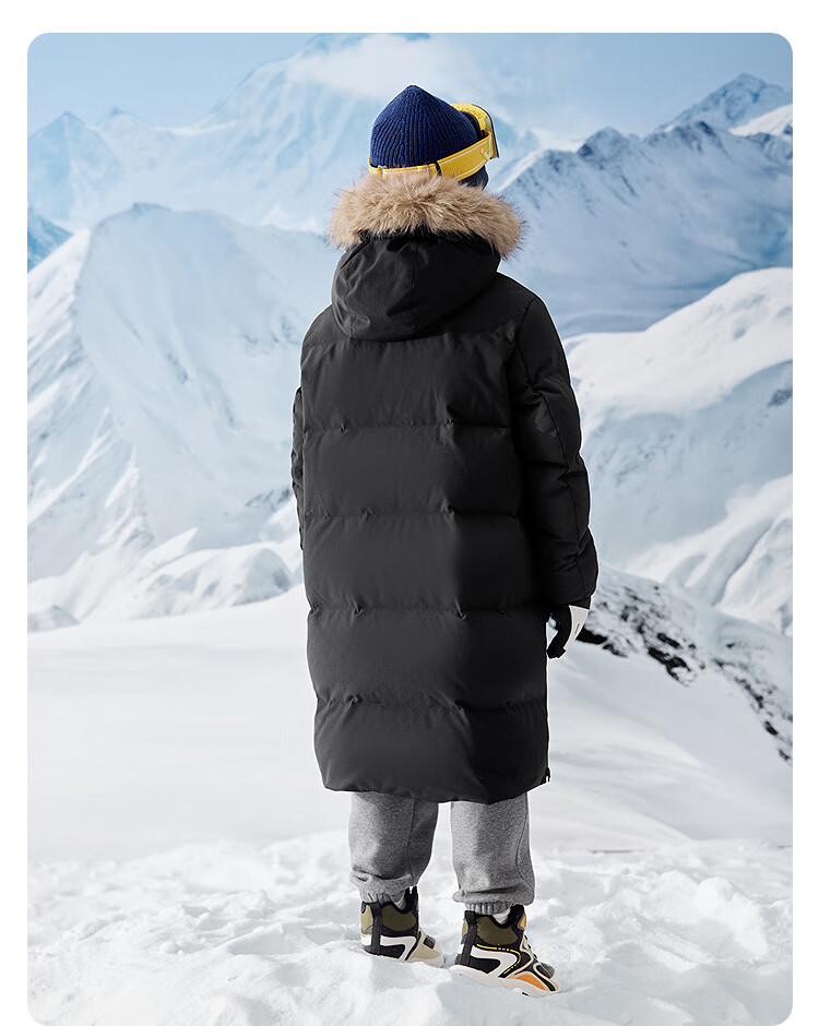 BALABALA Kids Down Jacket Boys and Girls 2025 New Winter Thickened Warm Long Coat Baby Outerwear for Boys 3