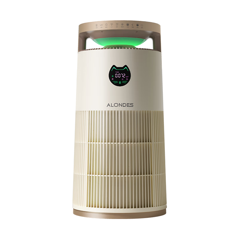 Oulangdesi ALONDES Pet Air Purifier, Absorbs Cat Hair, Bacteria, Allergens, Formaldehyde, Smog, Kills Germs, Disinfects, Eliminates Odors, Air Purification Machine