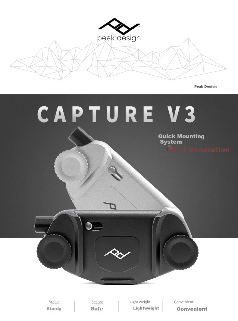 Dianfengsheji Peak Design Capture V3 Camera Quick Release Plate for DSLR And Mirrorless Cameras, Shoulder Strap Quick-Release Plate, PD Waist Strap 1
