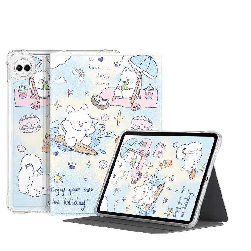 Shell Sister Huawei MatePad Pro 12.2 2025/24 Model Soft Light Edition Golden Classic Cartoon Painted Shockproof Tablet Case