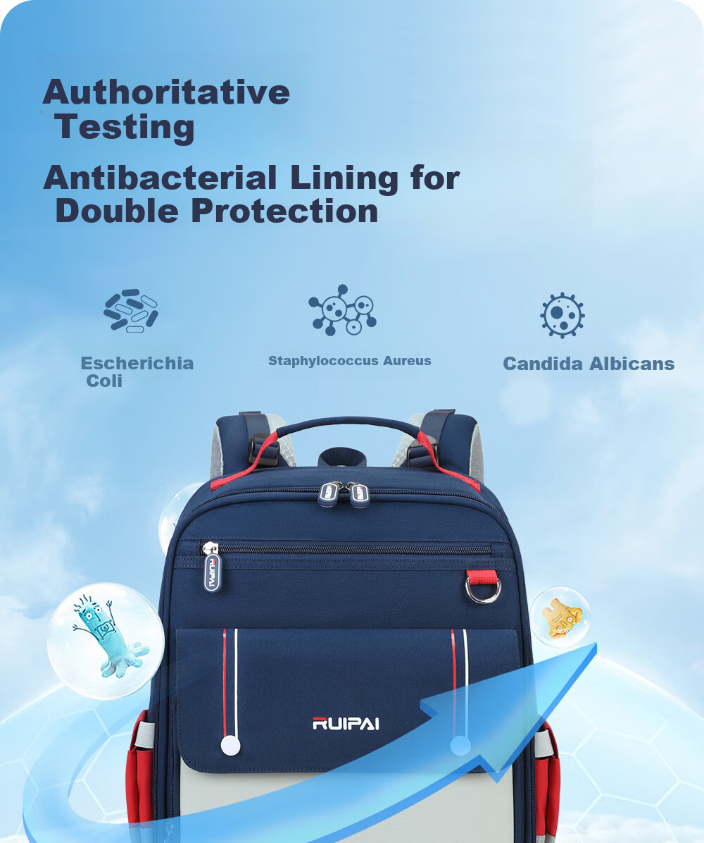 RUiPAi Children's Backpack for Primary School Students, Elastic Load-Reducing Spine Protection, Grades 1-3 Girls' Antibacterial Water-Resistant Backpack 15