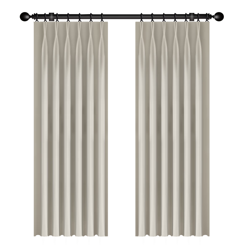 JUEMING Curtain Hook-Style Blackout Bedroom Bay Window Heat Insulation Sun Protection Curtain Fabric, 41 Shuoye Milk Color, 2.0*2.2 Single Panel