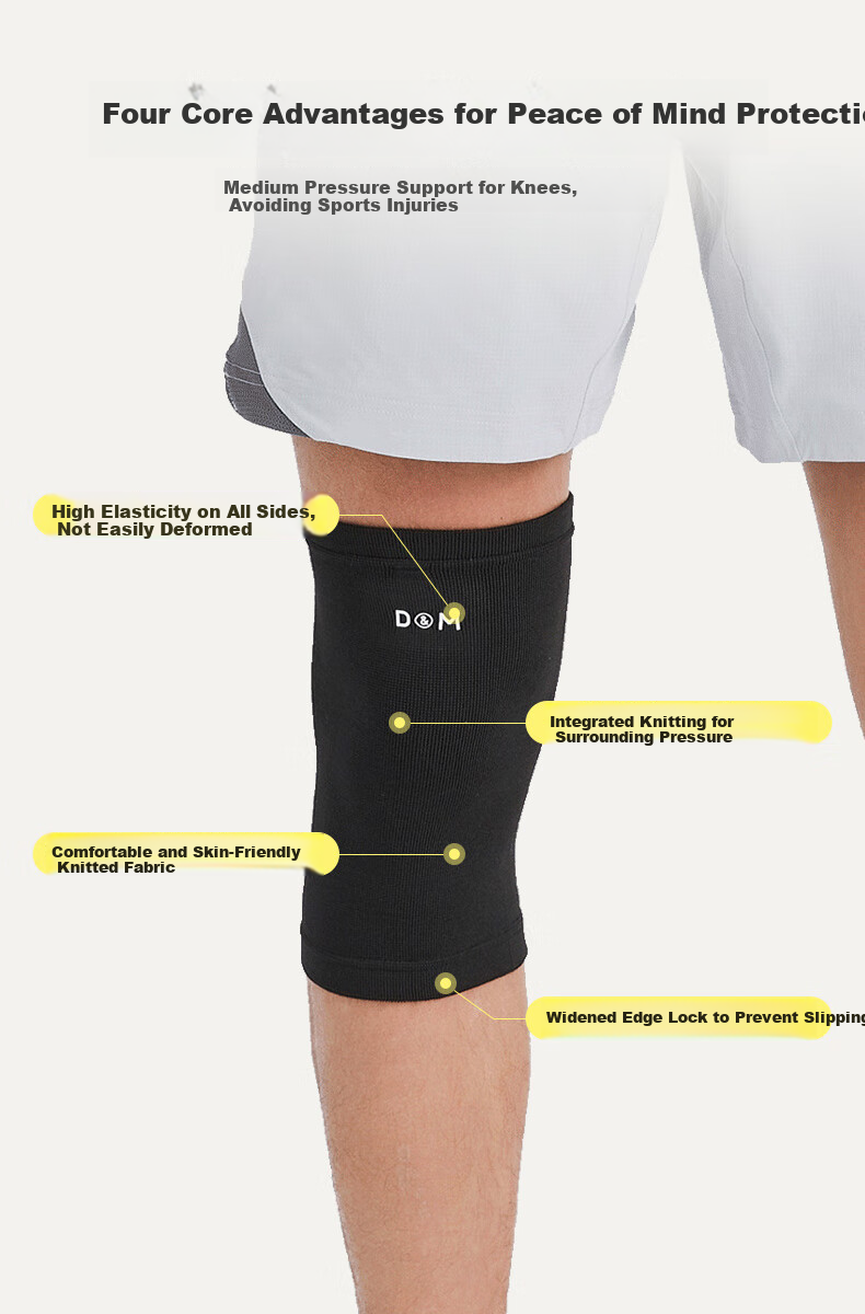 D&M Summer Sports Knee Brace, Imported from Japan, Professional for Men's Running, Basketball, Meniscus, Badminton, Cycling, One Piece 4