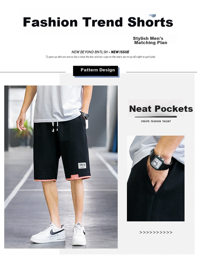 TUCANO Men's Shorts, Summer Pure Cotton, Skin-Friendly, Comfortable, Breathable, Versatile Sports Fashion, Five-Point Pants, Men's Clothing A, Light Gray, 5XL 2