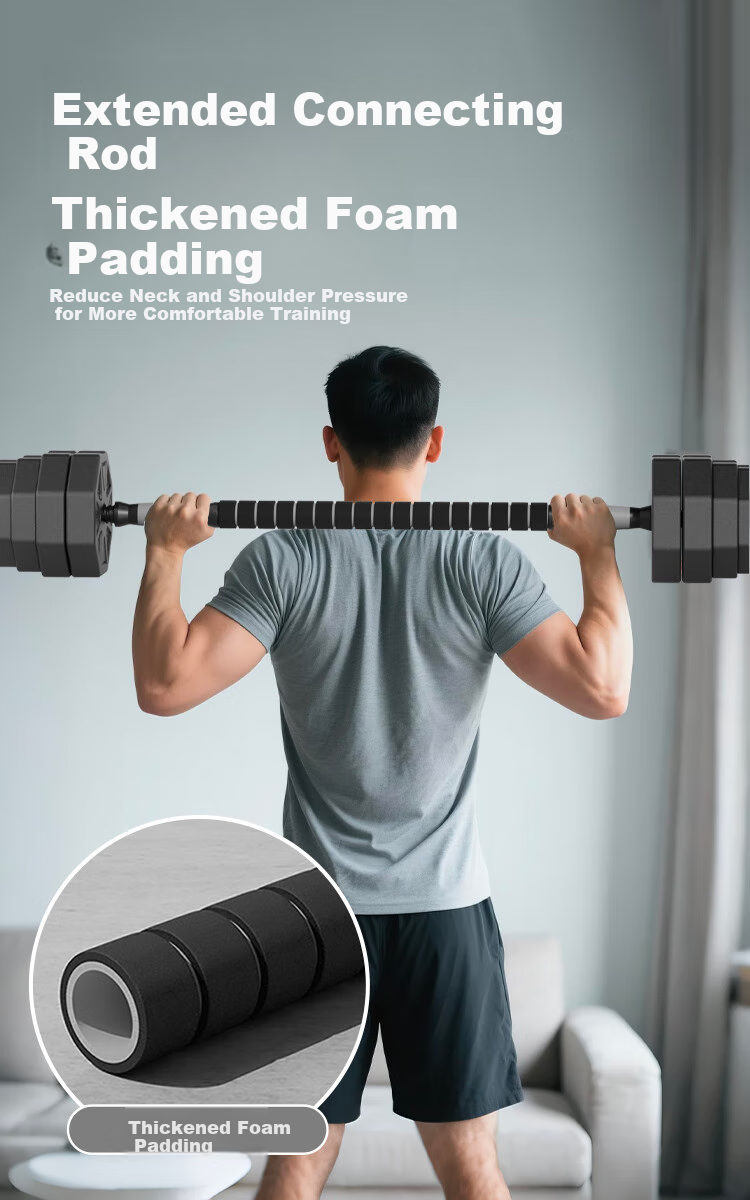JD Original Dumbbell And Barbell Set, 40KG Adjustable Detachable Octagonal Stable Model 9