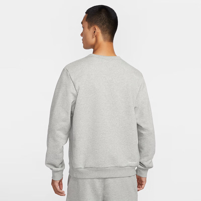 NIKE Men's Sweatshirt Pullover, Knitted Crew Neck, Sports Casual, Versatile FZ0221-063 Gray L