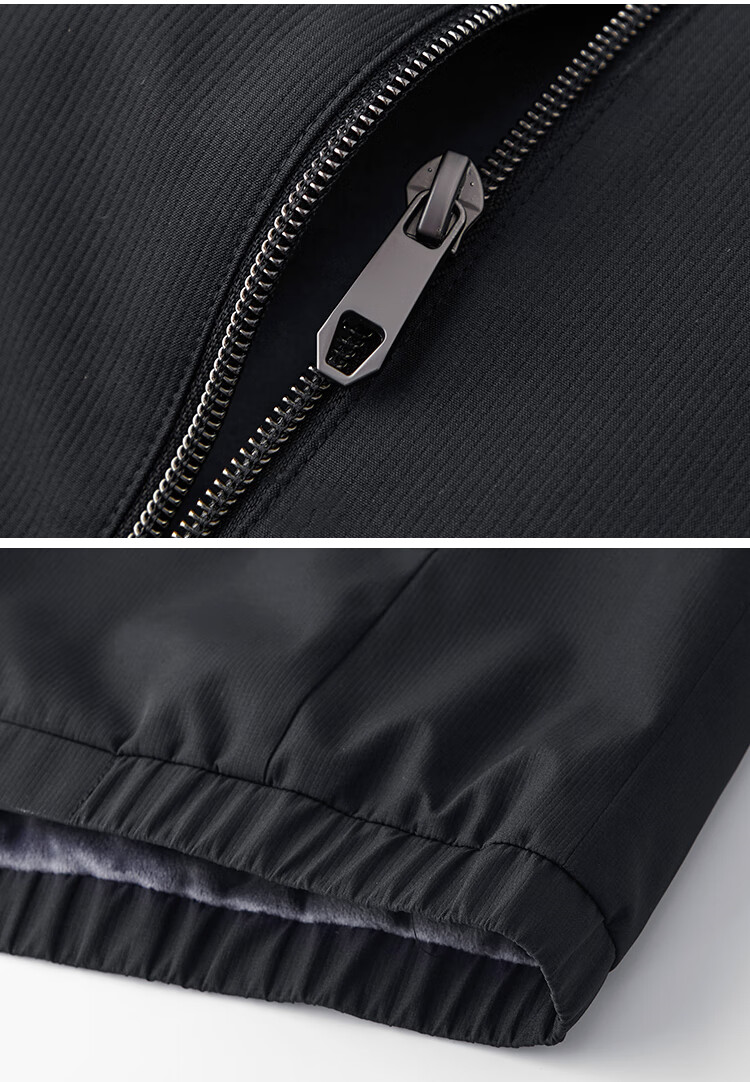 FIRS Men's Autumn Winter Jacket with Fleece Lining Windproof Warm Business Casual Commuter Coat 3