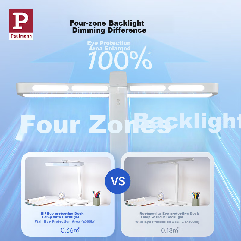 Paulmann P German Fairy Z Eye Protection Study Reading Desk Lamp, Desktop Full Spectrum LED Children's Reading And Writing Eye Protection Desk Lamp