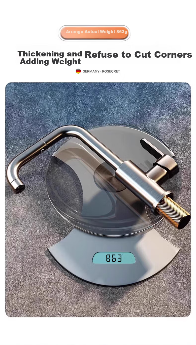 Rosecret 【Germany】Extra Thick Stainless Steel Basin Faucet High Polish Household Bathroom Hot and Cold Wash Basin Faucet MPLT 13