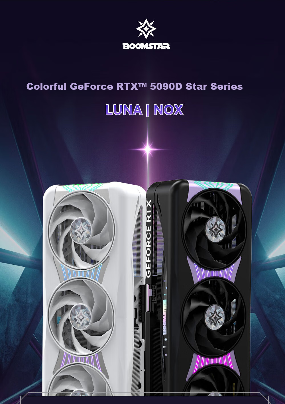 Yingchi GeForce RTX 5090 D Starry LUNA OC 32G GDDR7 DLSS 4 Gaming Design Editing AI Graphics Card 1