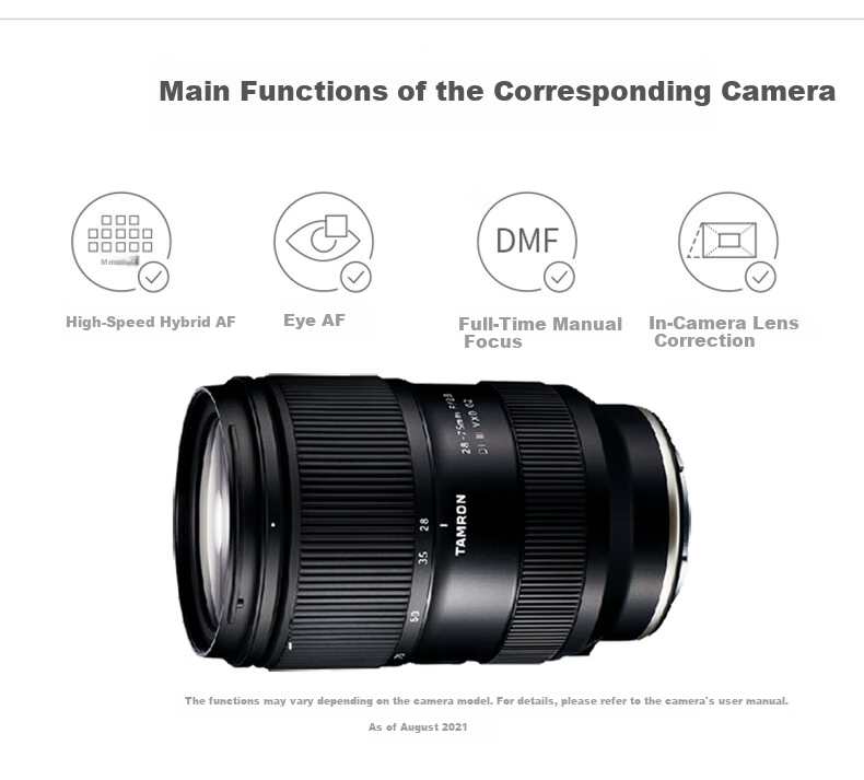 Tamron 28-75mm F/2.8 Di III VXD G2 Second Generation Large Aperture Standard Zoom Mirrorless Lens for Landscape And Portrait Photography (Sony Full-Frame E-Mount) Filter Kit 6