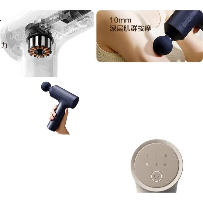 Массажный пистолет MIJIA Massage Gun 3, Xiaomi, сине-серый, для спорта и фитнеса, идеальный подарок