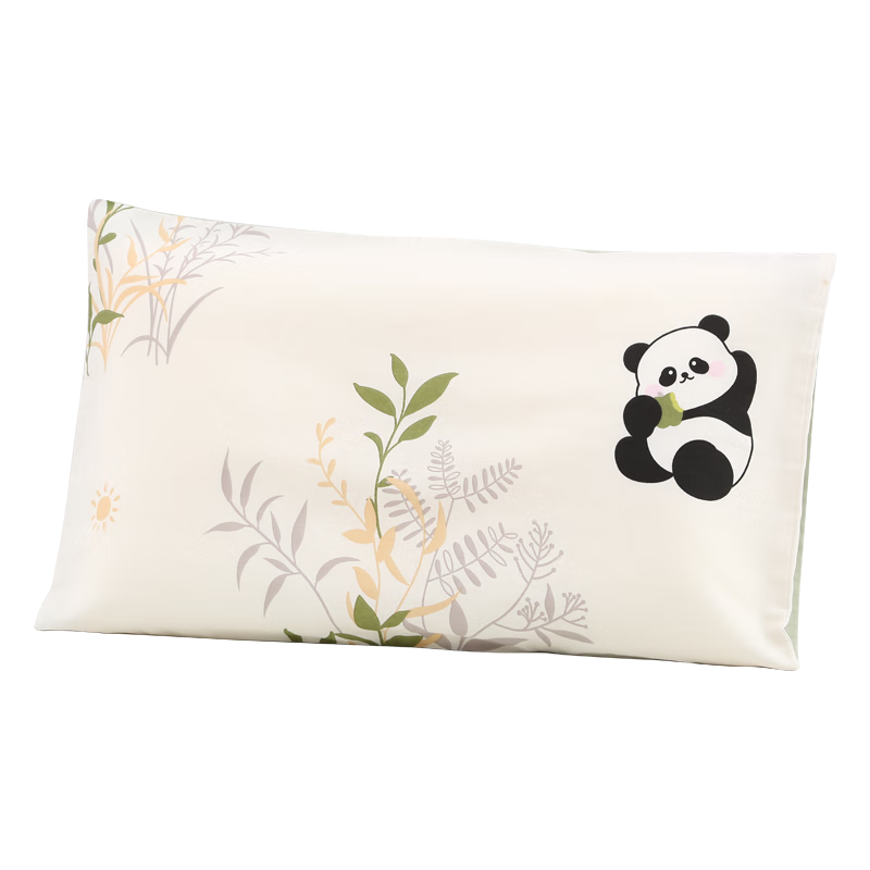 Jinhao 100% Cotton Pillowcases 48x74cm Pair Panda Herbal Adult Student Pillowcase 7A Antibacterial