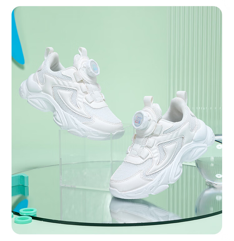 Disney Kids Running Shoes Boys and Girls Spring Autumn Outdoor White Breathable Sports Shoes Size 28 8