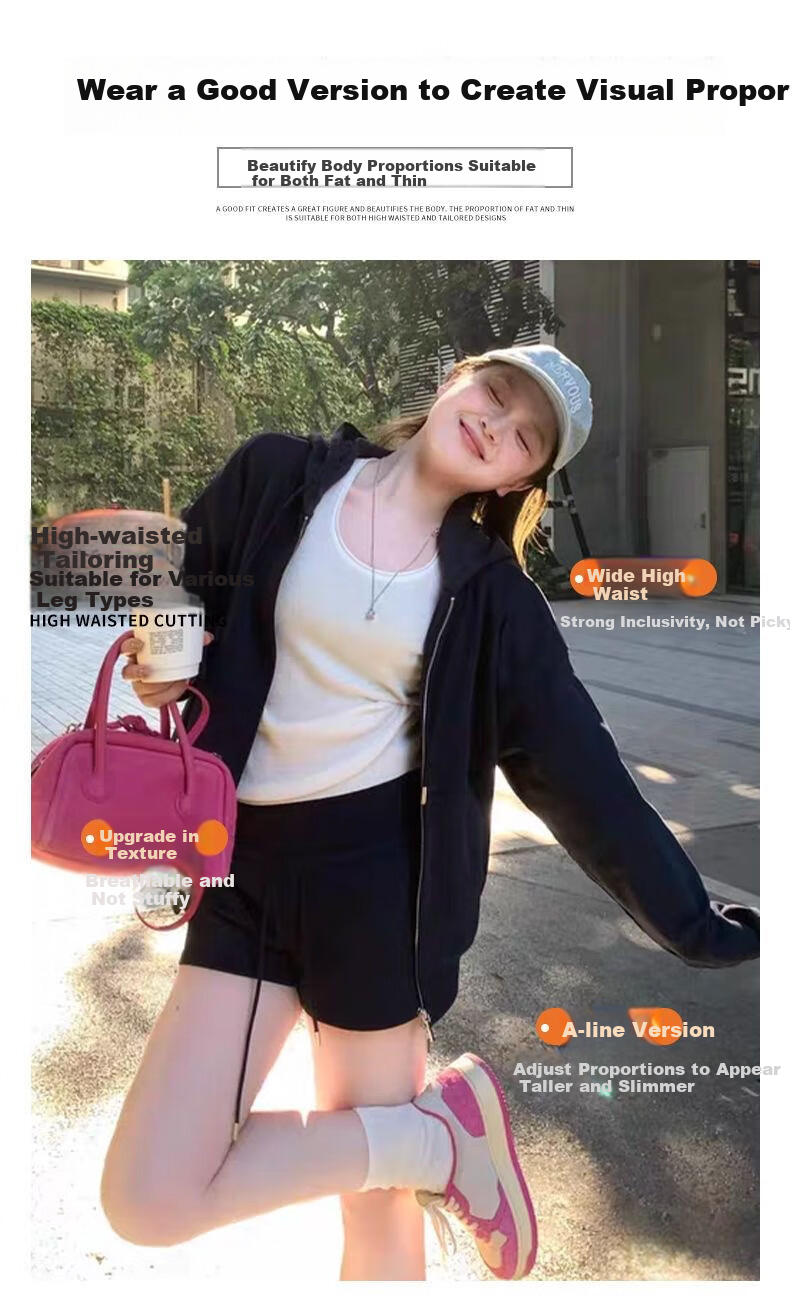 Langsha Women's Sports Shorts 2026 New American Slimming Three-Quarter Casual Drawstring High-Waist A-Line Hot Pants 8