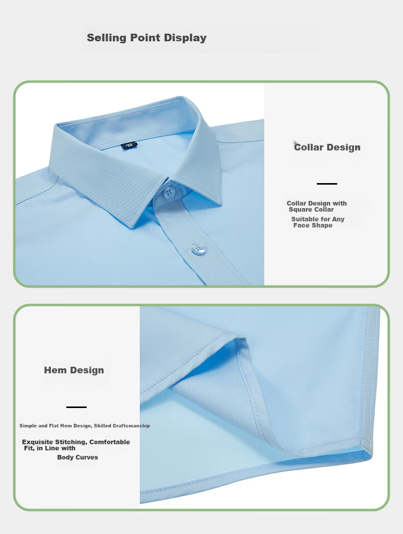 Dibinze Large Size Short-Sleeve Shirt for Men, Loose-Fitting Business Casual Wrinkle-Resistant Bamboo Fiber Elastic White Dress Shirt for Chubby Me 16