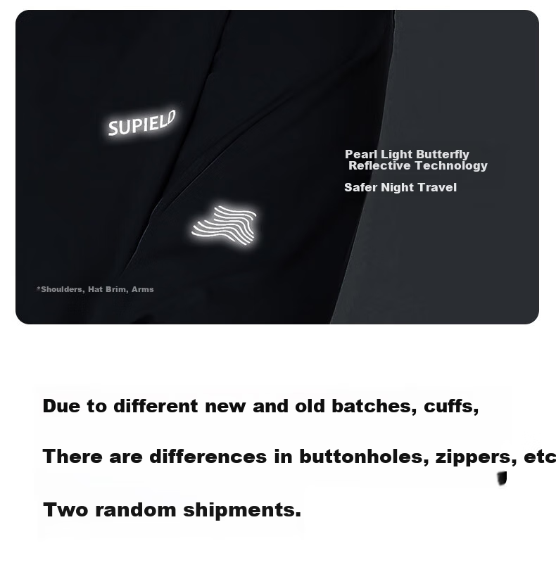 SUPIELD Full-Spectrum Sun Protection Jacket for Men, Summer Outdoor Lightweight Breathable Cool-Feeling Sun Protection Coat, Quiet Black, Size L 13