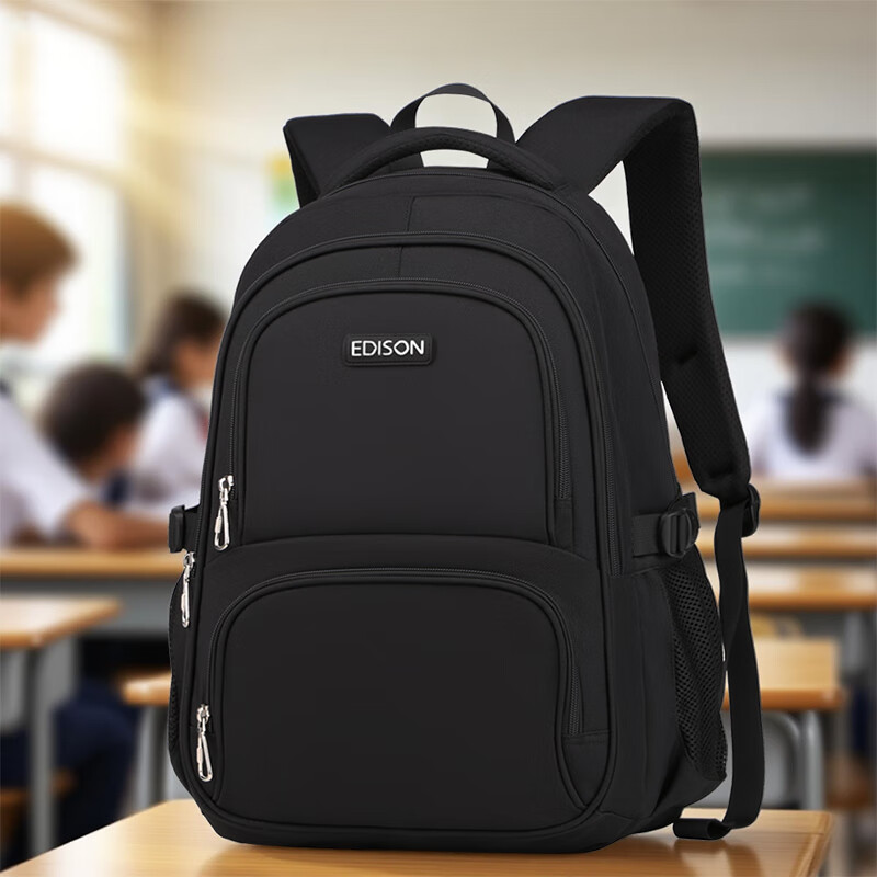 Edison Middle School Student Backpack with Spine Protection, Weight Reduction, Multiple Compartments, Water-Resistant, Large Capacity for Junior And Senior High School Students 310-2