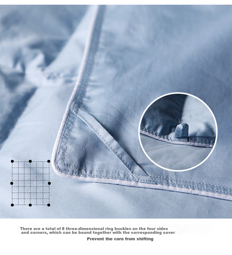Sinuoman High-Quality 100% Imported 95% White Goose Down Duvet Insert, Comforter for Air Conditioning And Heating, 2.2*2.4m, 320g Filling, Gray 26